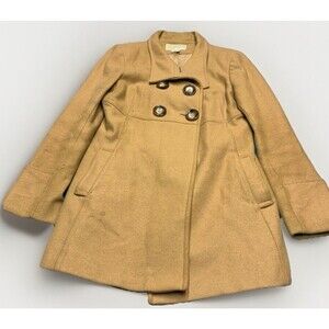 Vintage Michael Kors Camel Wool Peacoat Size 10 Aesthetic Classic Winter Jacket